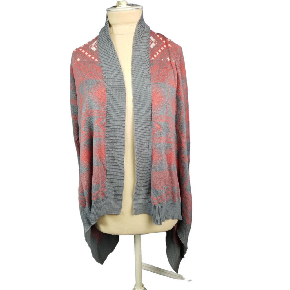 Pink Republic Southwestern Western Boho Open Front Duster Cardigan Size Small